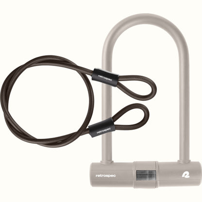 Lookout U-Lock Bike Lock With Cable - 14mm | Retrospec