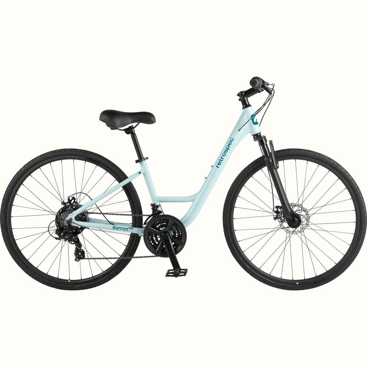 Barron Plus Comfort Hybrid Bike - 21 Speed - Step Through | Retrospec