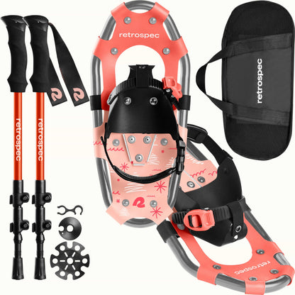Drifter Kids Snowshoe Bundle With Trekking Poles | Retrospec