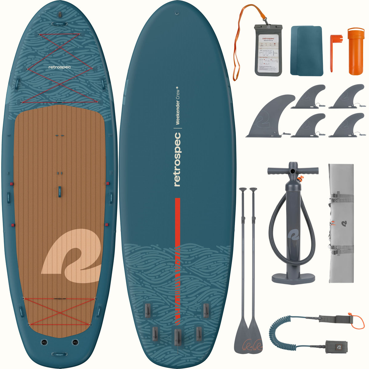 Weekender Crew XL Multi-Person Inflatable Stand Up Paddle Board 15’ | Retrospec